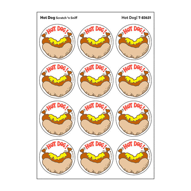 Stinky Stickers Hot Dog Scent 24Ct (Pack of 12)
