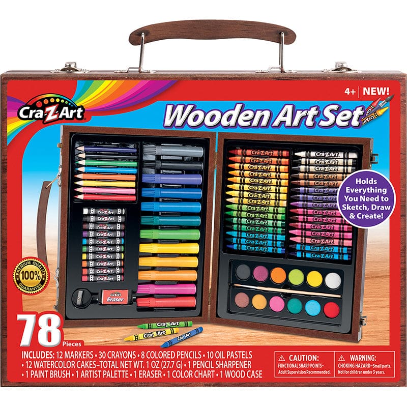 78 Piece Wooden Artset (Pack of 2) - Art & Craft Kits - Cra-z-art