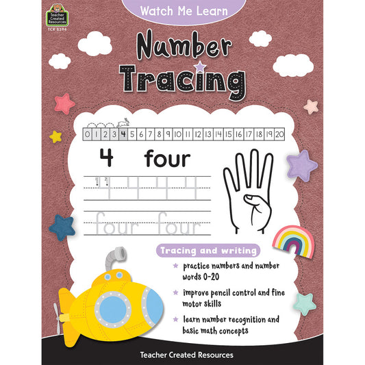 Number Tracing Watch Me Learn (Pack of 8)