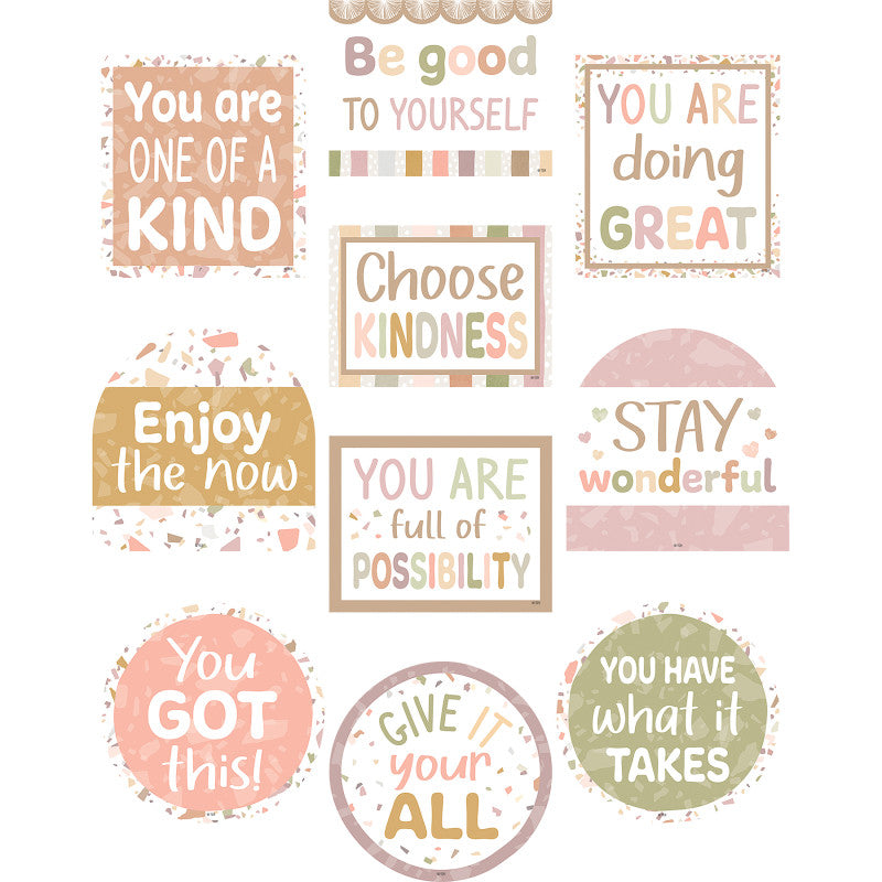 Terrazzo Tones Positive Sayings Accents (Pack of 8)