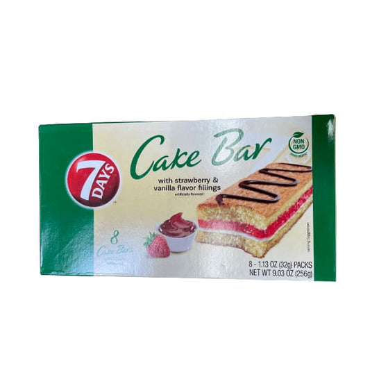 7Days 7Days Cake Bars, Strawberry, Non-GMO, 1.13oz (Pack of 8)