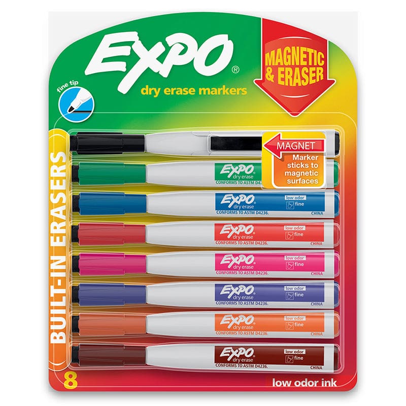 8 Color Fine Magnet Dryerase Marker Expo (Pack of 2) - Markers - Sanford L.p.
