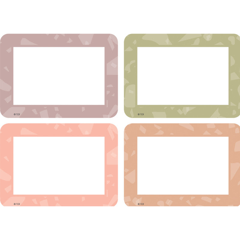 Terrazzo Tones Name Tags Labels (Pack of 10)