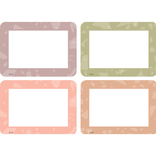 Terrazzo Tones Name Tags Labels (Pack of 10)