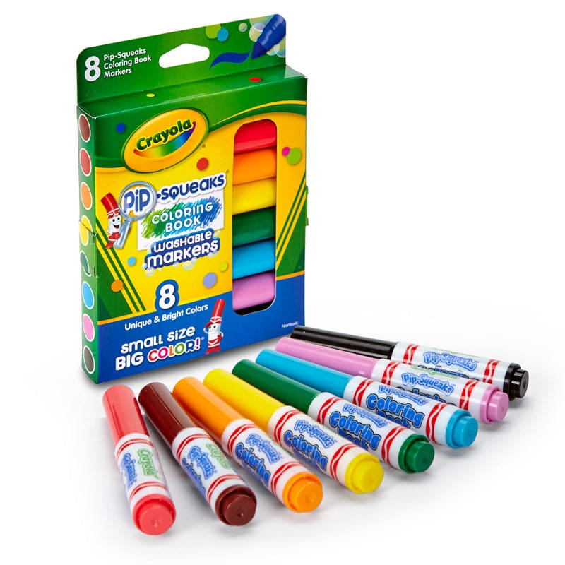 8Ct Coloring Book Pip-Squeaks Mrkrs Washable (Pack of 12) - Markers - Crayola LLC