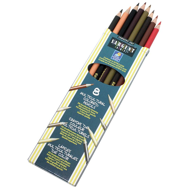 8Ct Sargent Colors Of My Friends Multicultural Pencil 7 In (Pack of 12) - Colored Pencils - Sargent Art Inc.