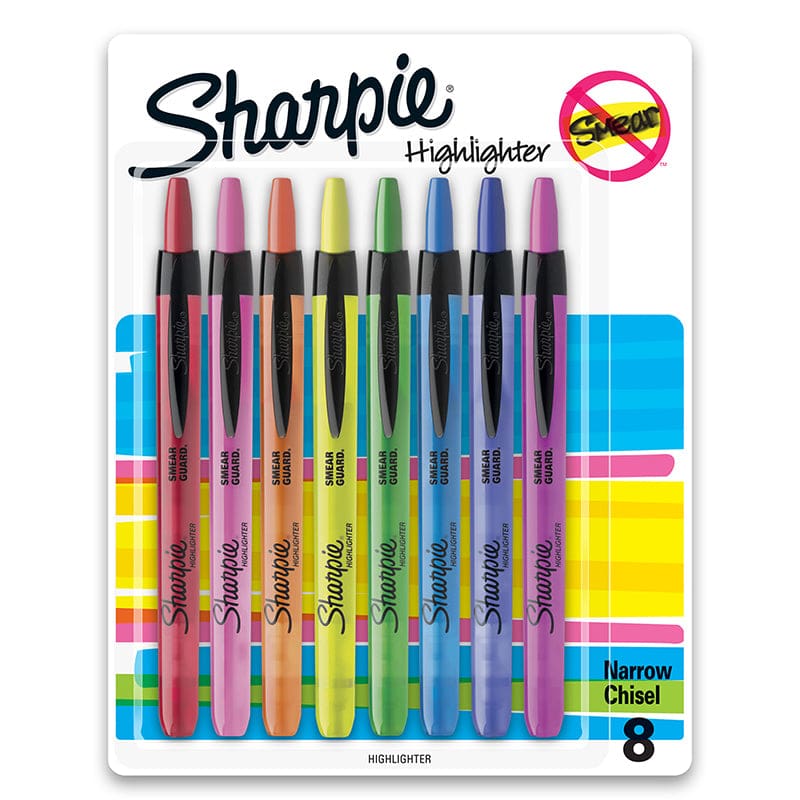 8Ct Sharpie Retractable Highlighter (Pack of 2) - Highlighters - Sanford L.p.