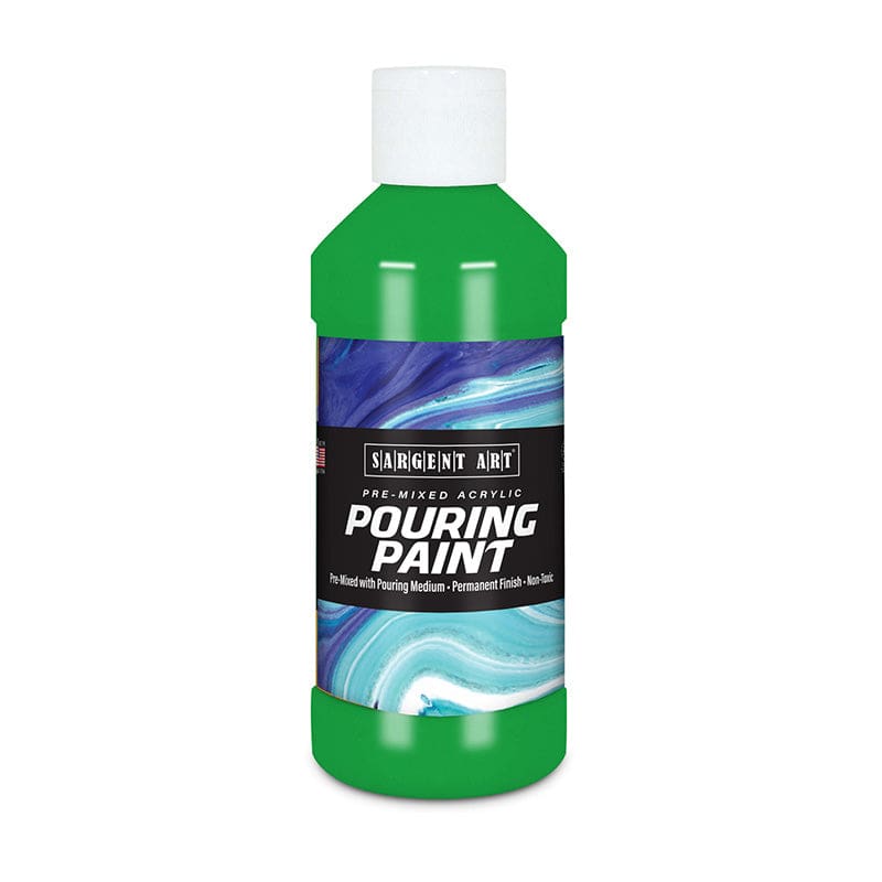 8Oz Pouring Paint Acrylic Green (Pack of 8) - Paint - Sargent Art Inc.