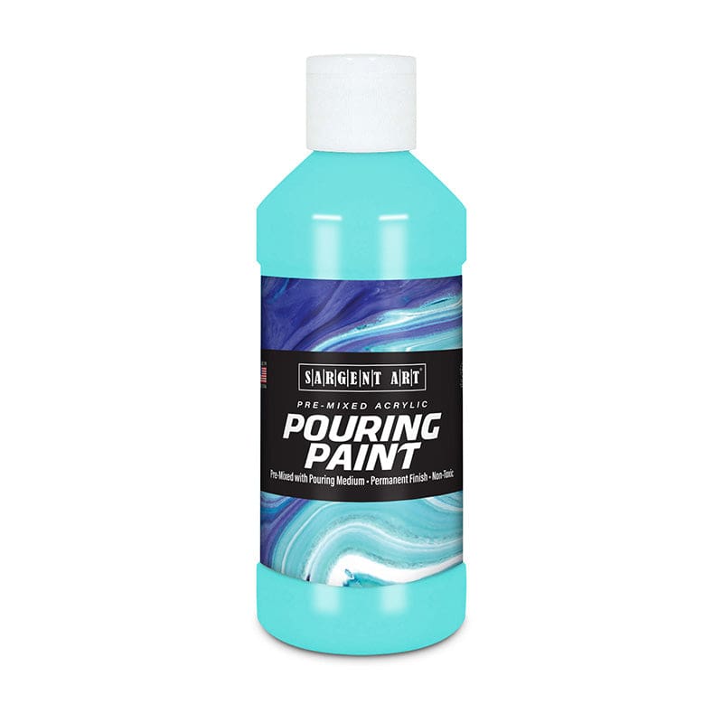 8Oz Pouring Paint Acrylic Turquoise (Pack of 8) - Paint - Sargent Art Inc.