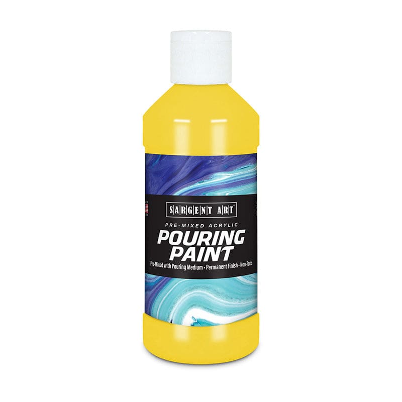 8Oz Pouring Paint Acrylic Yellow (Pack of 8) - Paint - Sargent Art Inc.