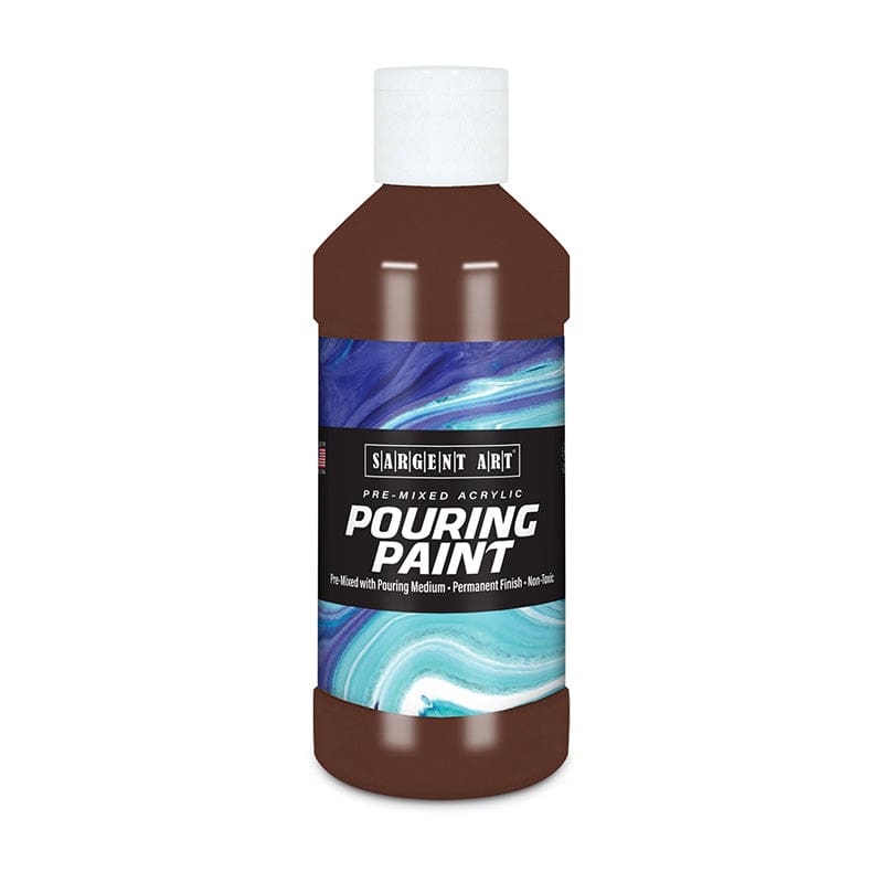 8Oz Pourng Paint Acrylc Burnt Umber (Pack of 8) - Paint - Sargent Art Inc.