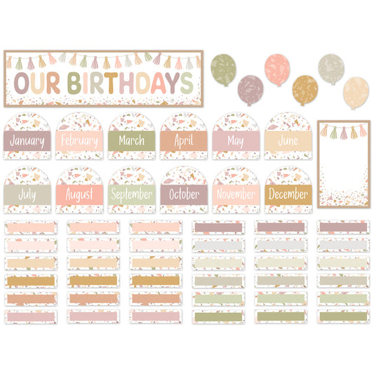 Terrazzo Tones Our Birthdays Mini Bulletin Board Set (Pack of 6)
