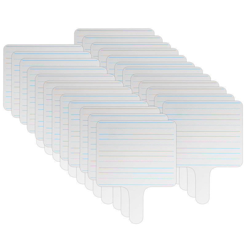 Rect Lined Dry Erase Answer Paddle Class Pack 24Ct