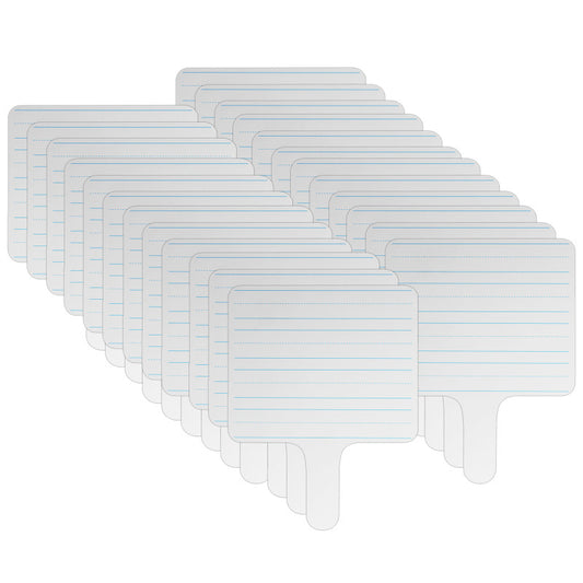 Rect Lined Dry Erase Answer Paddle Class Pack 24Ct