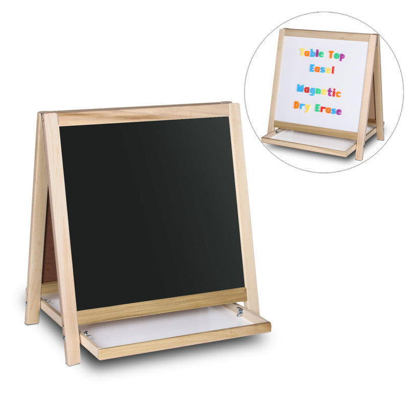 Magnetic Table Top Easel Dry Erase & Chalkboard