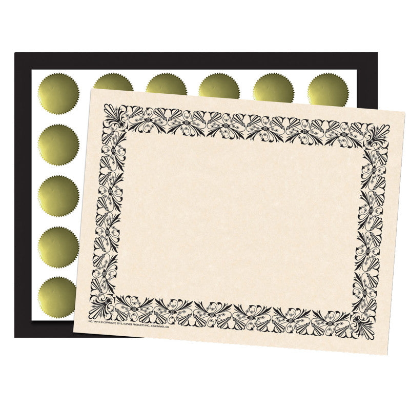 Black Border Paper Folder Gold Seal