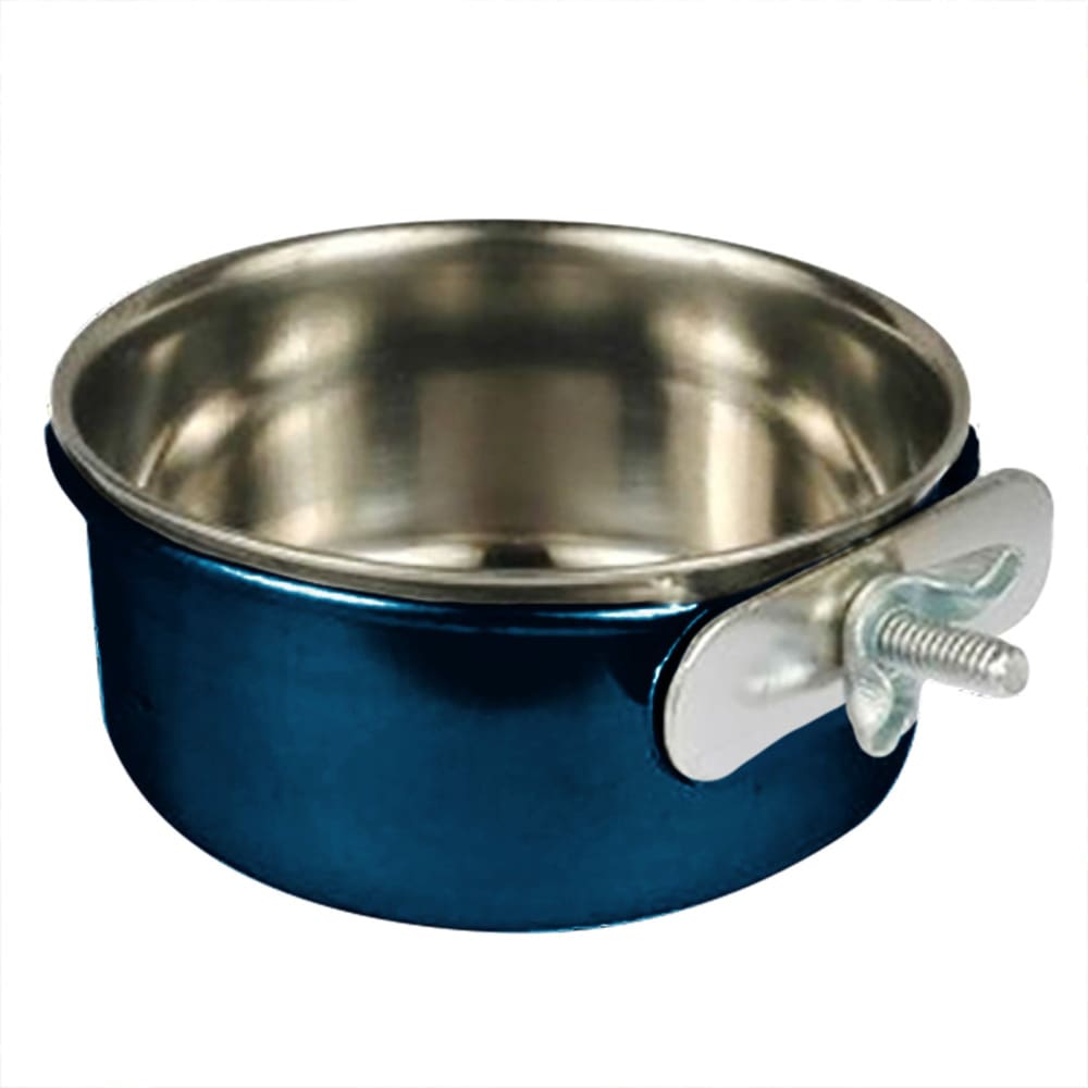 A and E Cages Coop Cup with Ring and Bolt Blue 10oz - Pet Supplies - A and E