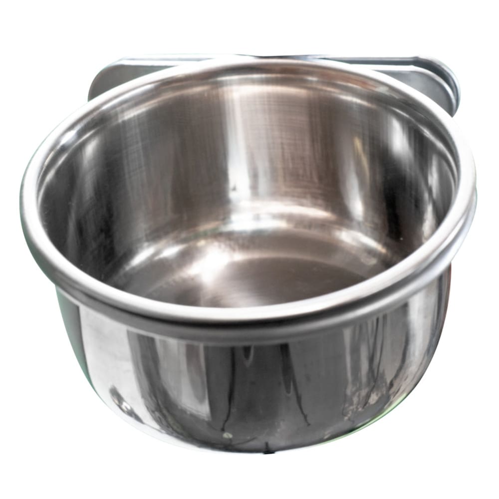 A and E Cages Coop Cup with Ring and Bolt Stainless Steel 5oz - Pet Supplies - A and E