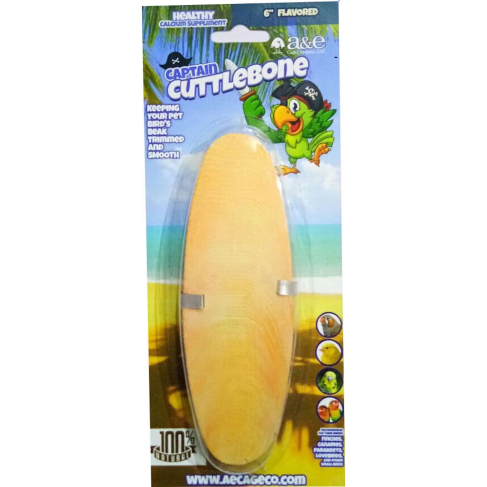 A and E Cages Flavored Cuttlebone 6in - Pet Supplies - A and E