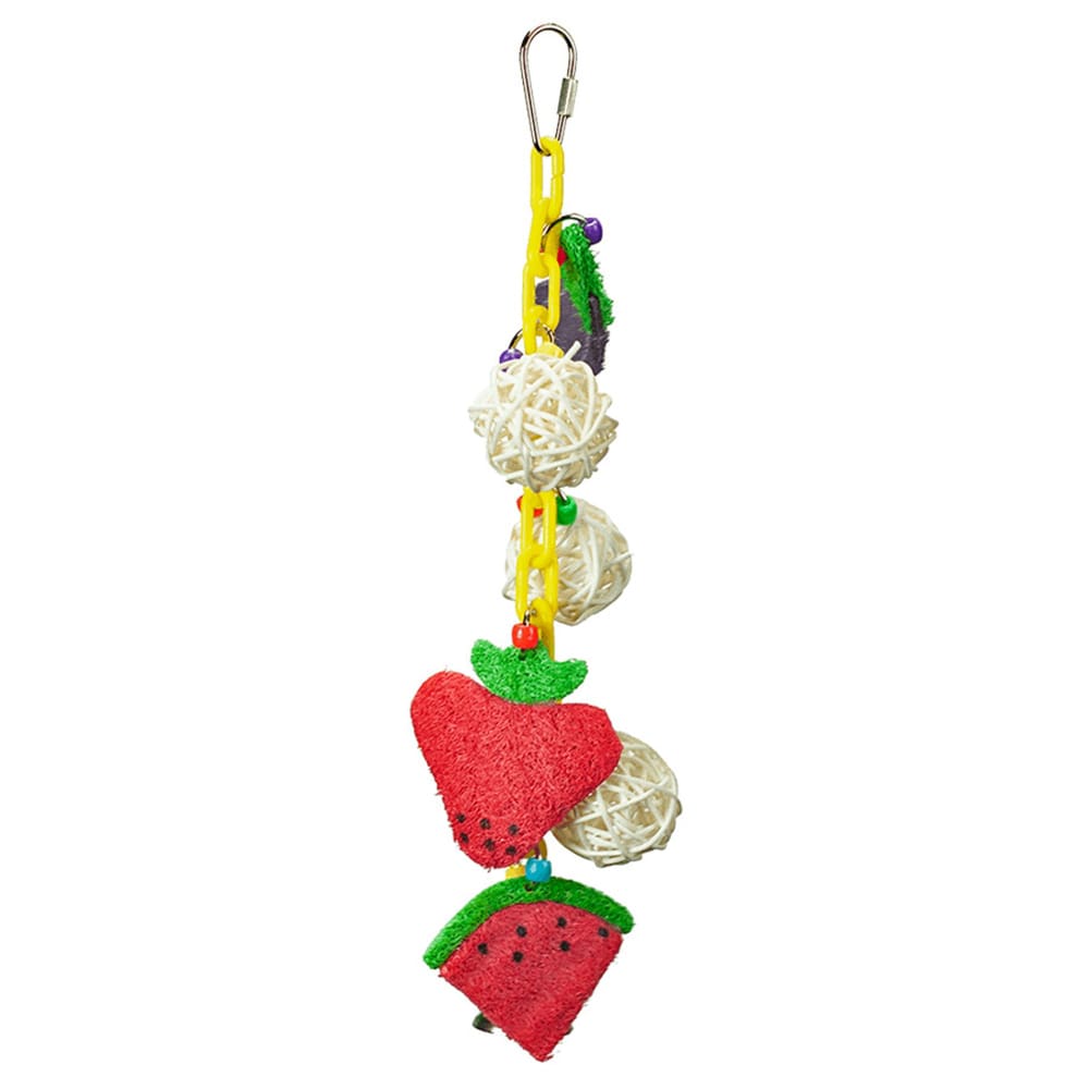 A and E Cages Happy Beaks Fruit and Vegetables on Chain Bird Toy One Size - Pet Supplies - A and E