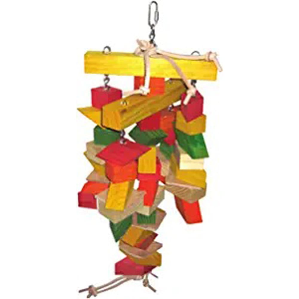 A and E Cages Happy Beaks Parallelogram Wooden Bird Toy LG - Pet Supplies - A and E