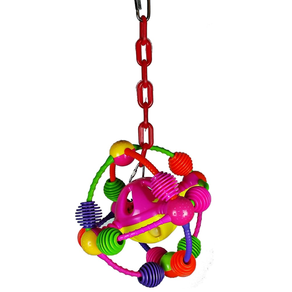 A and E Cages Happy Beaks Space Ball on a Chain Bird Toy One Size - Pet Supplies - A and E