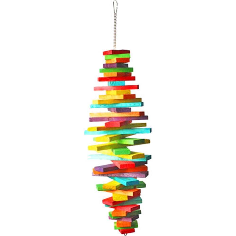 A and E Cages Happy Beaks Spiral Blocks Bird Toy MD - Pet Supplies - A and E