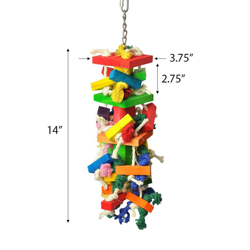 A and E Cages Happy Beaks The Cluster Blocks Bird Toy MD - Pet Supplies - A and E