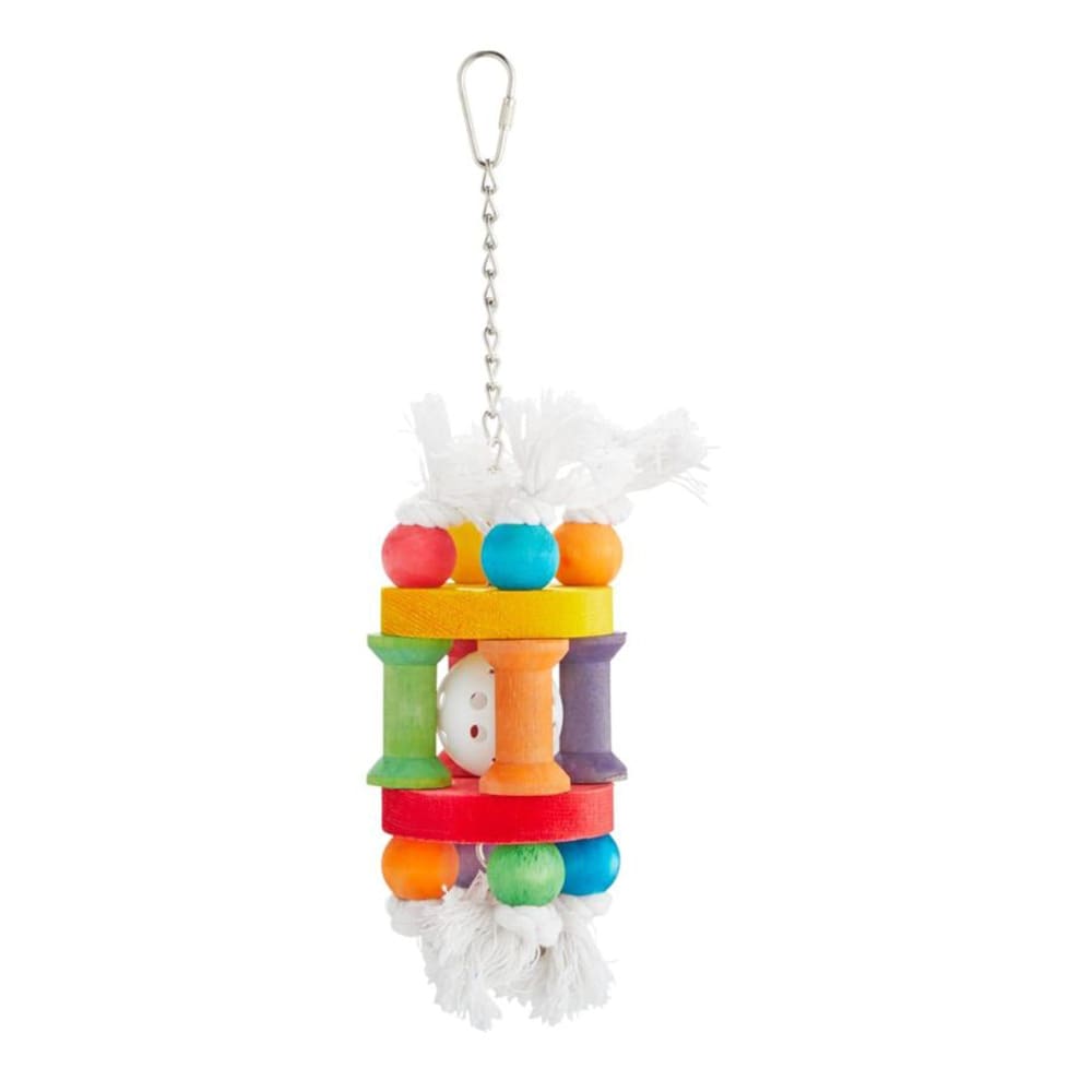 A and E Cages Happy Beaks Whiffle Ball in Solitude Bird Toy 3.5in x 3.5in x 10in - Pet Supplies - A and E