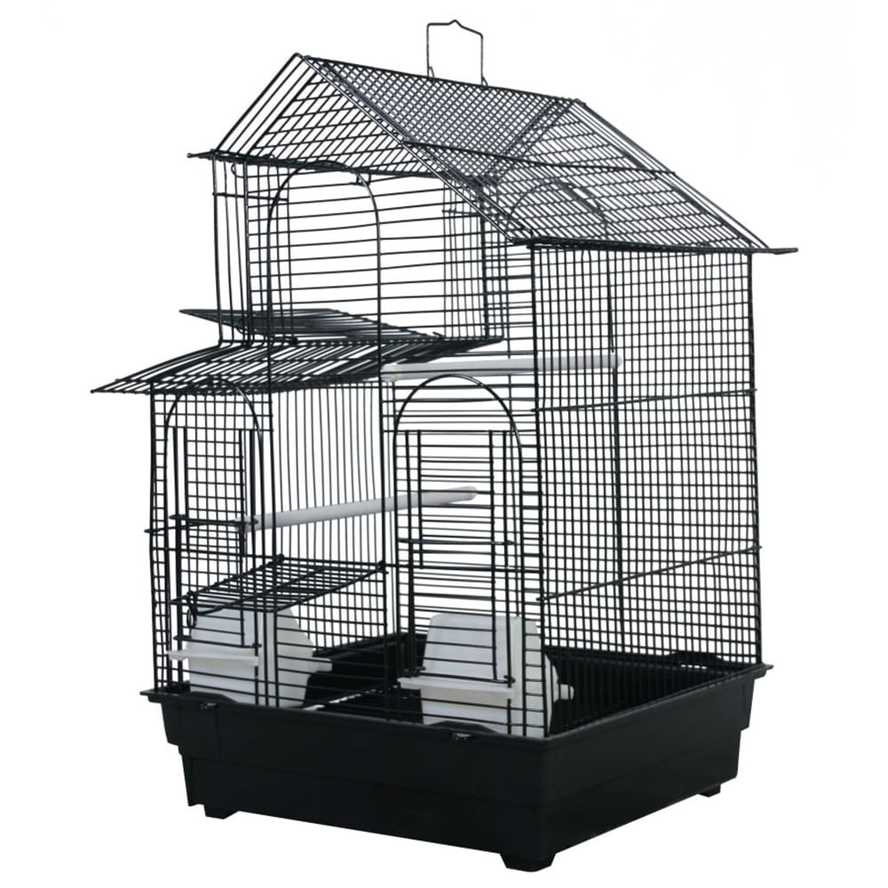 A and E Cages House Top Bird Cage in Retail Box 16 Inches X 14 Inches - Pet Supplies - A and E