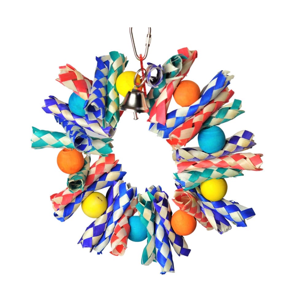 A and E Cages Made in America Fiesta Wreath Bird Toy SM 9in X 7in X 2in - Pet Supplies - A and E