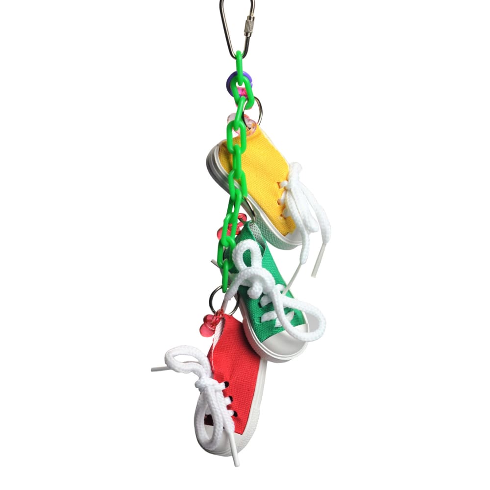 A and E Cages Made in America Sneakers on a Line Bird Toy - Pet Supplies - A and E