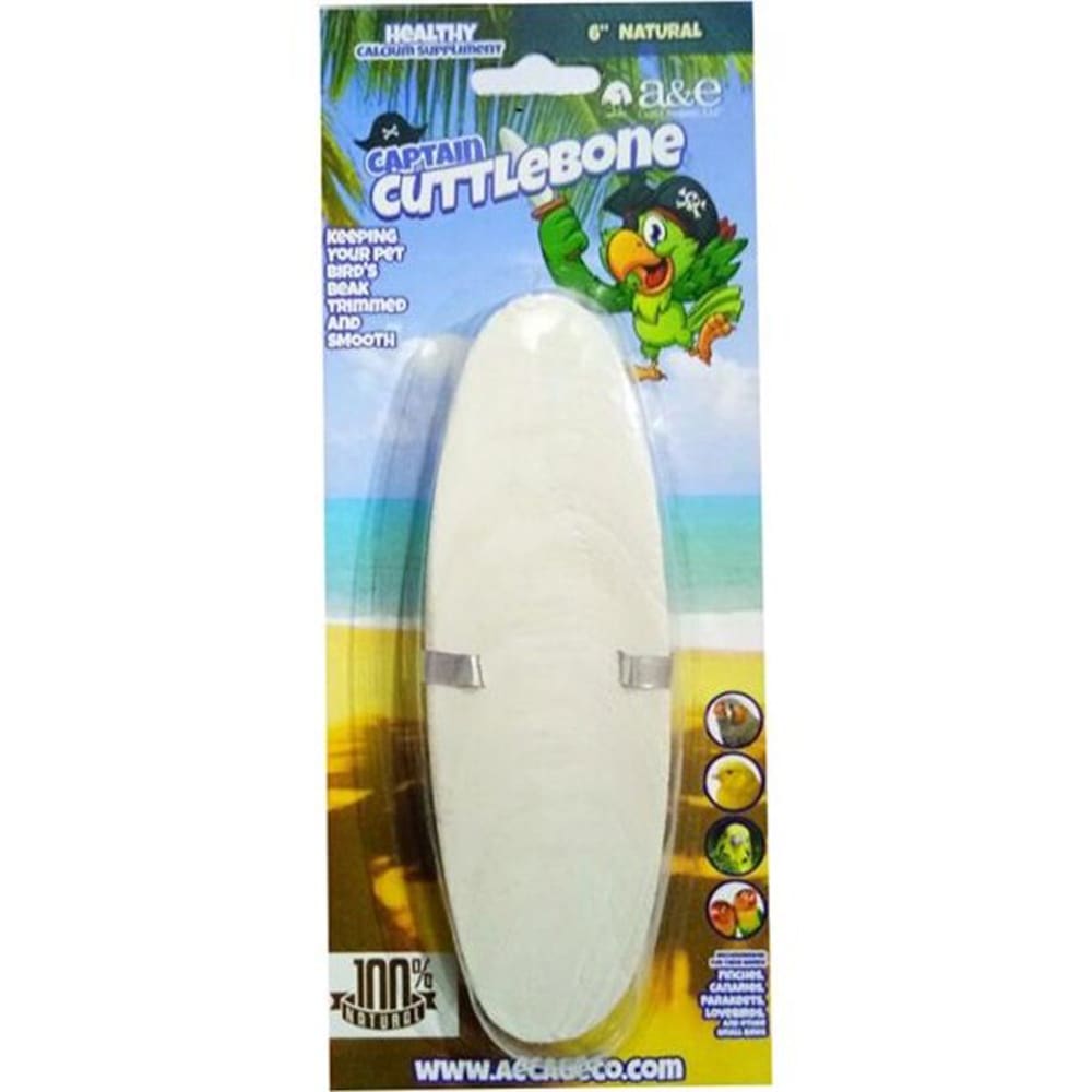 A and E Cages Natural Cuttlebone 6in - Pet Supplies - A and E