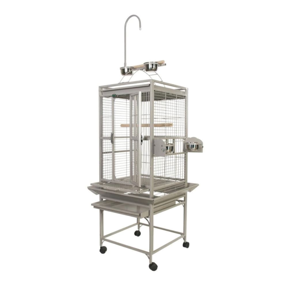 A and E Cages Play Top Bird Cage Platinum 1ea-18In X 18 in - Pet Supplies - A and E