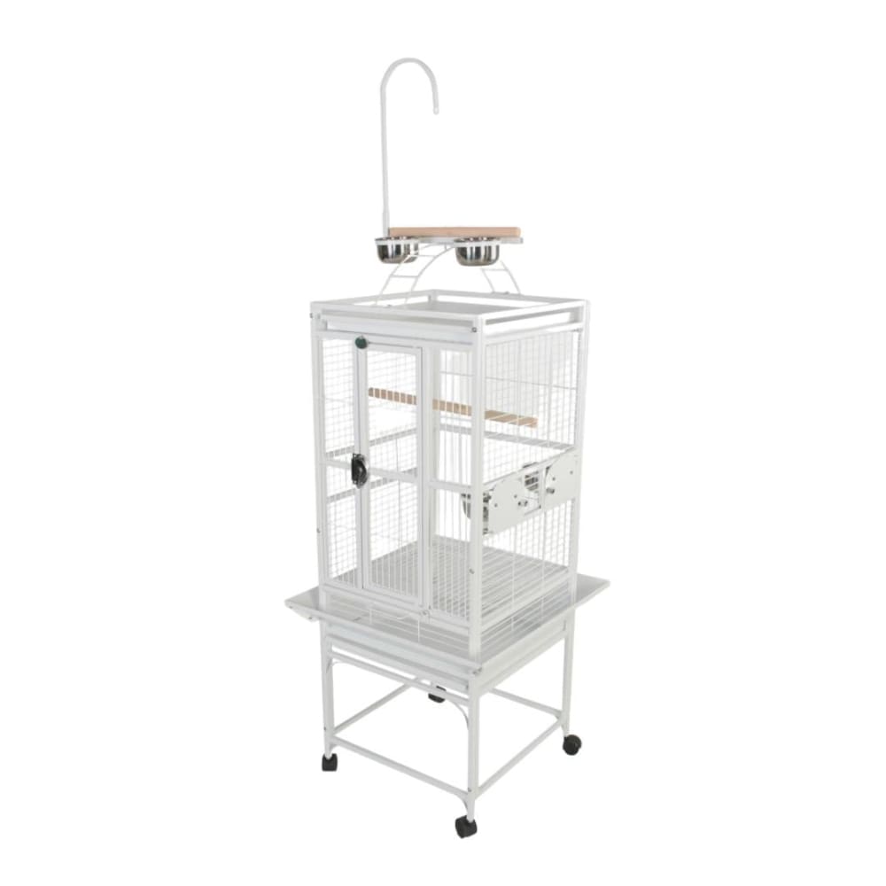 A and E Cages Play Top Bird Cage White 1ea-18In X 18 in - Pet Supplies - A and E