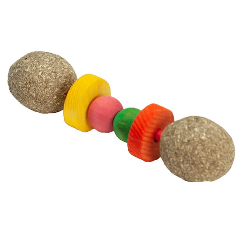 A E Cages Nibbles Hay Dumbbell Small Animal Chew 1ea-One Size - Pet Supplies - A and E