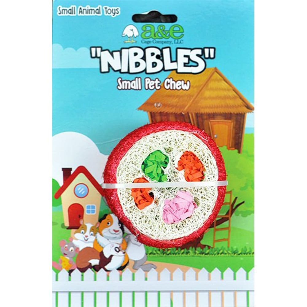 A &E Cages Nibbles Small Animal Loofah Chew Toy Deluxe Sushi Roll; 1ea - Pet Supplies - A and E
