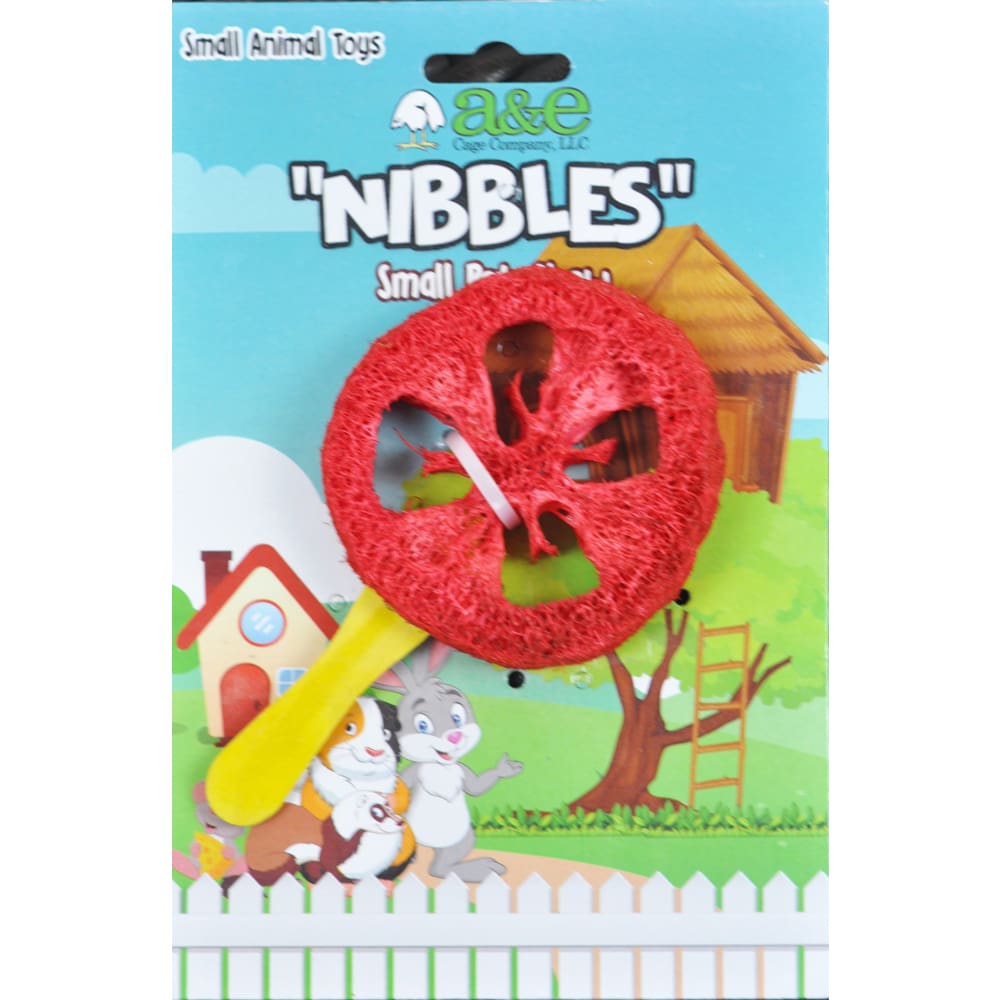 A &E Cages Nibbles Small Animal Loofah Chew Toy Lollipop; 1ea - Pet Supplies - A and E