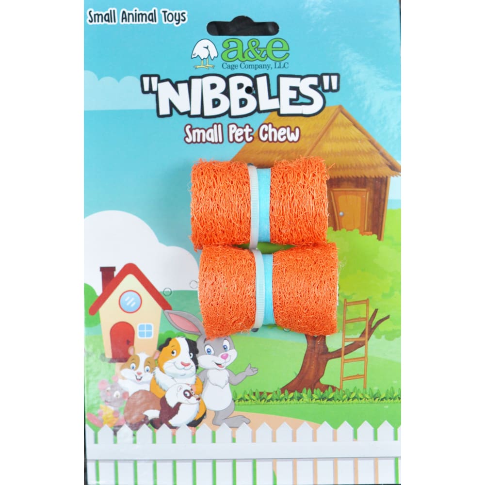 A &E Cages Nibbles Small Animal Loofah Chew Toy Sushi Rolls; 1ea - Pet Supplies - A and E