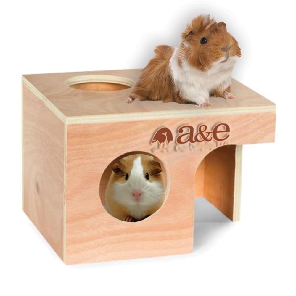 A &E Cages Small Animal Hut Guinea Pig; Wood; 1ea-10 in X 8 3-8 in X 7 in - Pet Supplies - A and E
