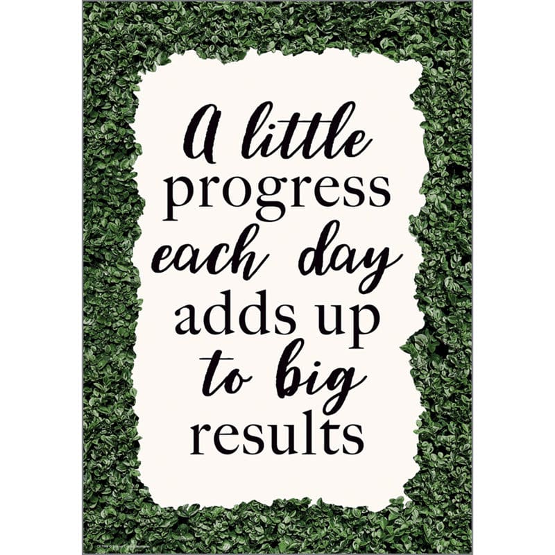 A Little Progress Each Day Adds Up Big Results Positive Poster (Pack of 12) - Inspirational - Teacher Created Resources