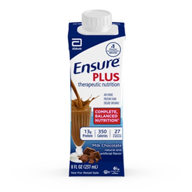 Abbott Ensure Plus Chocolate 8 Oz Arc Case of 24 - Nutrition >> Nutritionals - Abbott