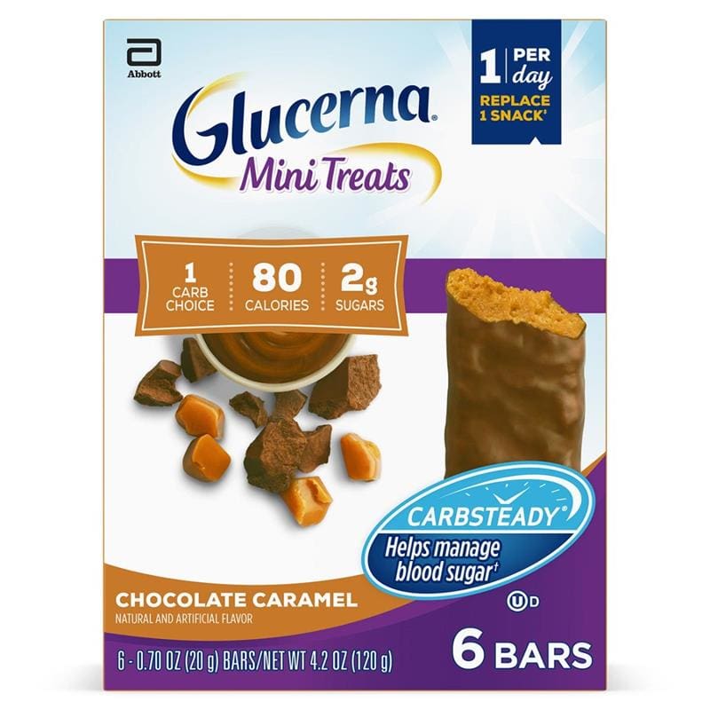 Abbott Glucerna Mini Treat Bar Choco Caramel Case of 6 - Item Detail - Abbott