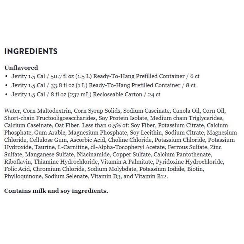 Abbott Jevity 1.5 Cal Rth 1000Ml Case of 8 - Nutrition >> Nutritionals - Abbott