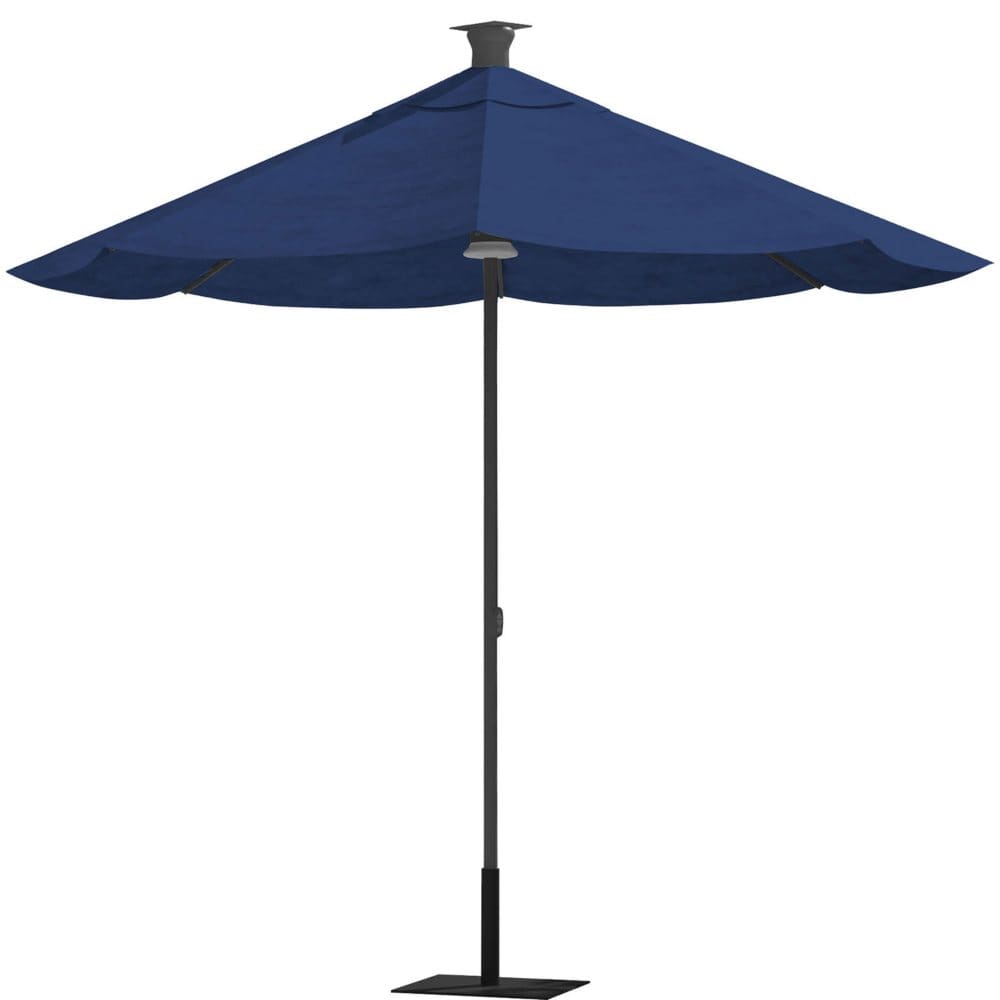 above Height Series 9’ Smart Market Umbrella with Remote Wind Sensor and Solar Panel - Spectrum Indigo - Patio Umbrellas & Stands - above