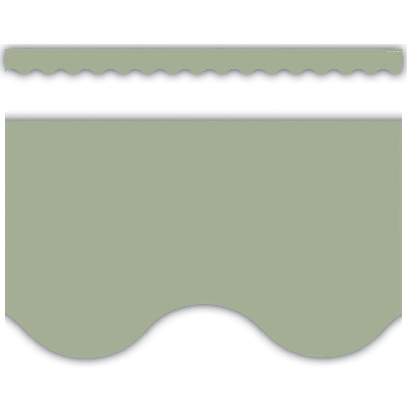 Sage Green Scalloped Border Trim (Pack of 10)