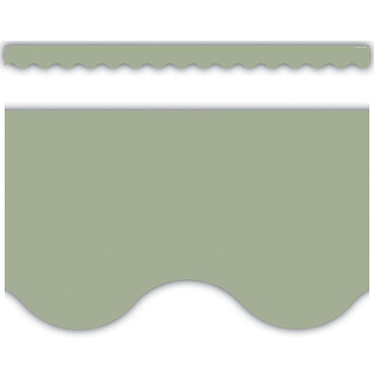 Sage Green Scalloped Border Trim (Pack of 10)