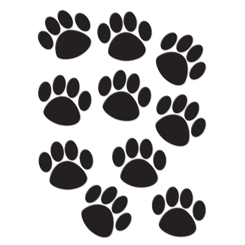Accents Black Paw Prints (Pack of 8) - Accents - Teacher Created Resources