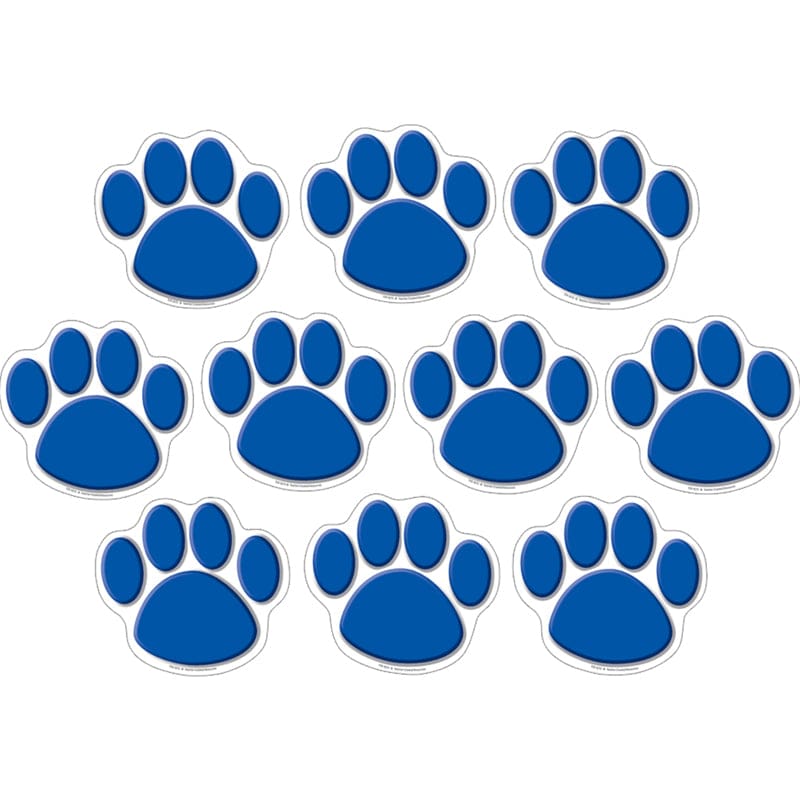 Accents Blue Paw Prints (Pack of 8) - Accents - Teacher Created Resources