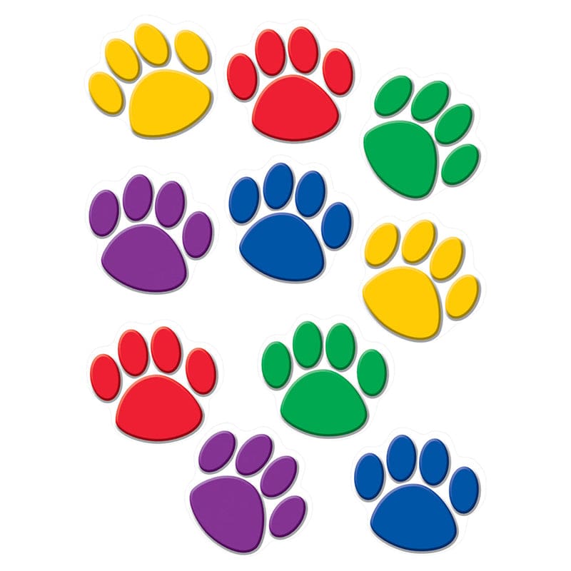 Accents Colorful Paw Prints (Pack of 8) - Accents - Teacher Created Resources